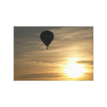 Globo en puesta del sol impresiones en lona