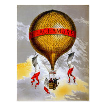 Globo francés tarjetas postales