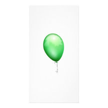 Globo verde tarjeta fotografica personalizada