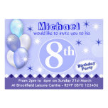 Globos de la invitación del cumpleaños de los much