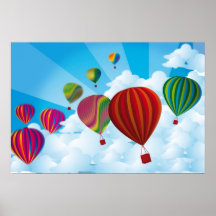 Globos del aire caliente poster