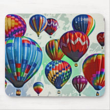 Globos del aire caliente tapetes de ratones