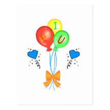 Globos del amor postales