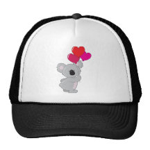 Globos del corazón de la koala gorras de camionero