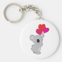 Globos del corazón de la koala llaveros