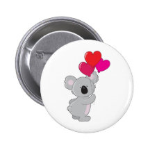 Globos del corazón de la koala pins