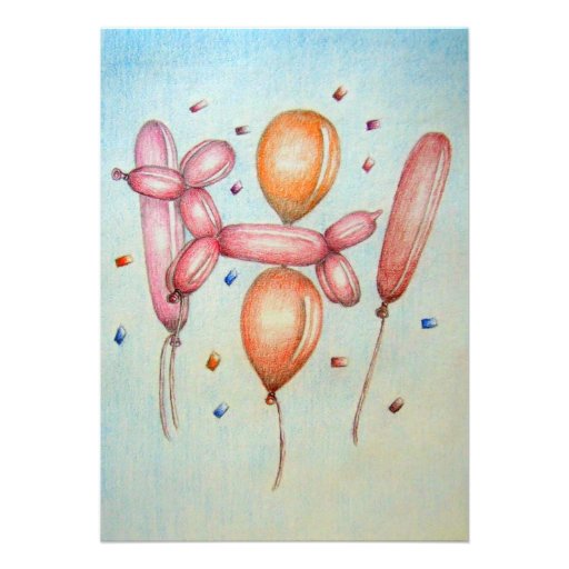 Globos del cumpleaños con el caniche comunicados personales 