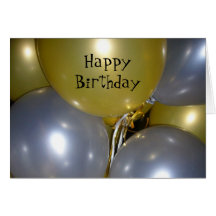 globos del cumpleaños tarjeton