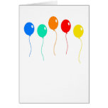 Globos del cumpleaños tarjeton