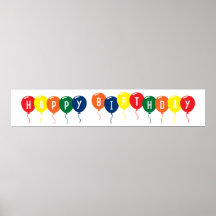 Globos del feliz cumpleaños posters