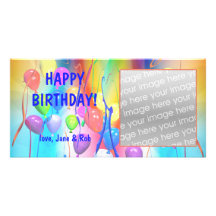 Globos del feliz cumpleaños tarjetas personales