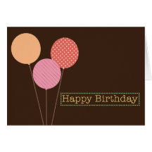 ¡Globos del feliz cumpleaños! Tarjeton