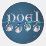 GLOBOS del MUÑECO DE NIEVE de NOEL de SHARON SHARP Etiqueta