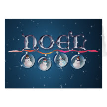 GLOBOS del MUÑECO DE NIEVE de NOEL de SHARON SHARP Tarjetón