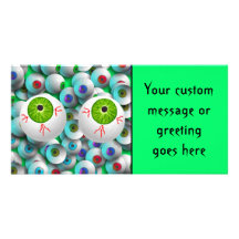 Globos del ojo de Halloween Tarjetas Fotograficas Personalizadas