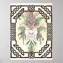 Gloria céltica del hombre verde posters