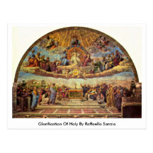 Glorificación de santo de Raffaello Sanzio Tarjeta Postal