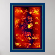 Glyphs mayas antiguos posters