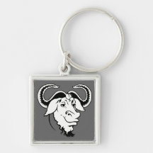 GNU clásico Llavero Personalizado