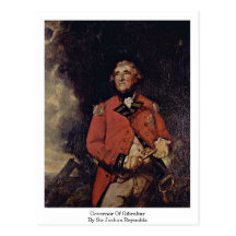 Gobernador de Gibraltar de sir Joshua Reynolds Tarjeta Postal