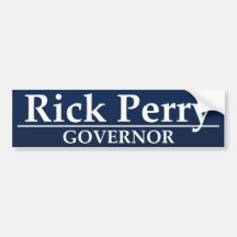 Gobernador de Rick Perry Pegatina De Parachoque