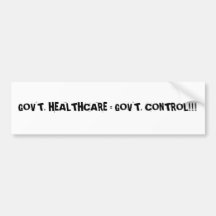GOBIERNO. ATENCIÓN SANITARIA = GOBIERNO. ¡CONTROL! PEGATINA DE PARACHOQUE