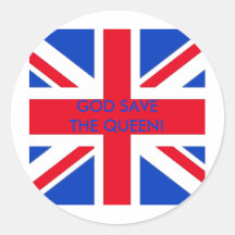 ¡GOD SAVE THE QUEEN! PEGATINAS REDONDAS