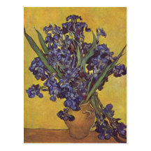 Gogh, mit Schwertlili de Vincent Willem van Stille Postales