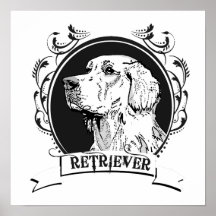 GOLDEN RETRIEVER (2) POSTERS