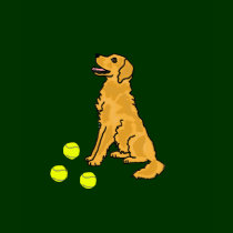 Golden retriever AB y camisa de las pelotas de ten camisetas