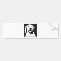 Golden retriever etiqueta de parachoque