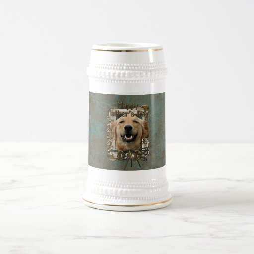 Golden retriever Mickey de las patas de la piedra  Tazas De Café