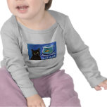 Goldfish del gato negro camisetas