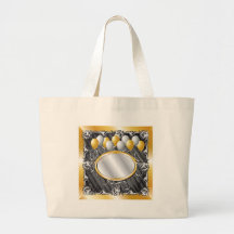 GoldSilvBalloonBackground Bolsa De Mano