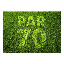 Golf a la 70.a fiesta de cumpleaños invitación personalizada