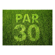 Golf a la trigésima fiesta de cumpleaños invitacion personalizada