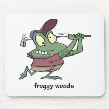Golf de maderas del Froggy Tapetes De Raton