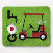 Golf del amor alfombrillas de raton