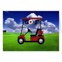 Golf del amor tarjetas