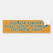 Golf del disco de la arboleda de Osage Pegatina De Parachoque