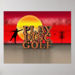 Golf del disco del juego poster