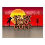Golf del disco del juego tarjeta postal