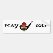 Golf del juego pegatina de parachoque
