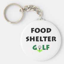 Golf del refugio de la comida llavero personalizado