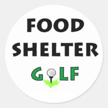 Golf del refugio de la comida pegatina