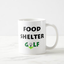 Golf del refugio de la comida tazas de café
