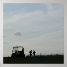 Golf en el poster de la oscuridad