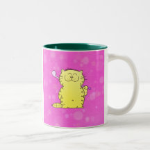 Golf lindo del gatito taza de café