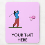 Golf Mousepad del CÁNCER de BREASRT Tapete De Ratón