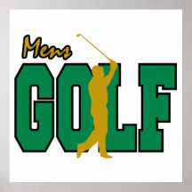 golf para hombre poster
